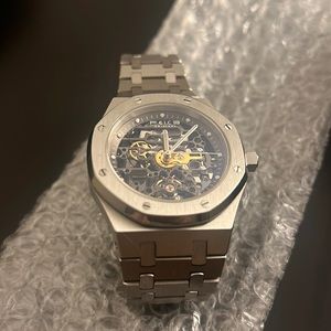 FEICE Automatic Watch Men's Skeleton Mechanical 42mm Waterproof Sapphire Crystal